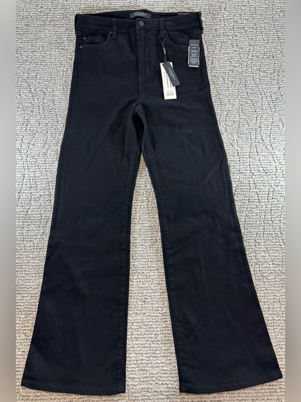 NWT Liverpool Women’s Size 12/31 Black‎ Rinse Lucy Hi-Rise Bootcut Jeans